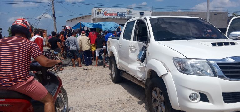 Colisão entre moto e carro deixa jovem ferido no bairro Encruzilhada, Itapipoca-CE